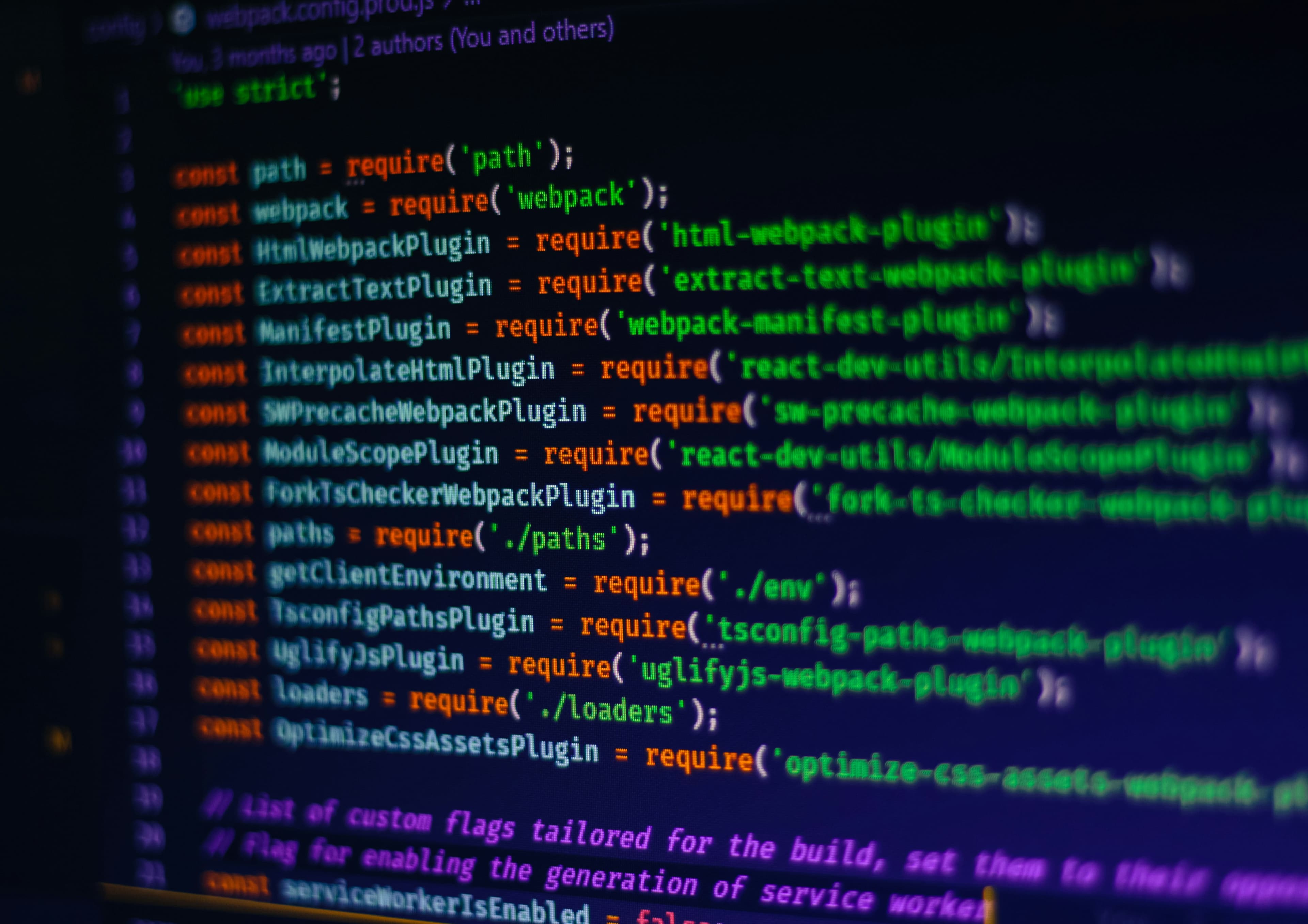 développement de code sur ordinateur